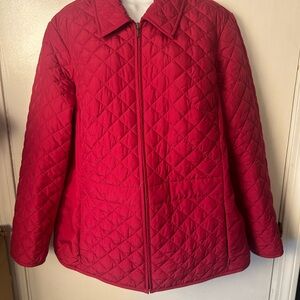 Pendleton Plus pink Quilted Jacket Womens 1X Lightweight Zip Coat